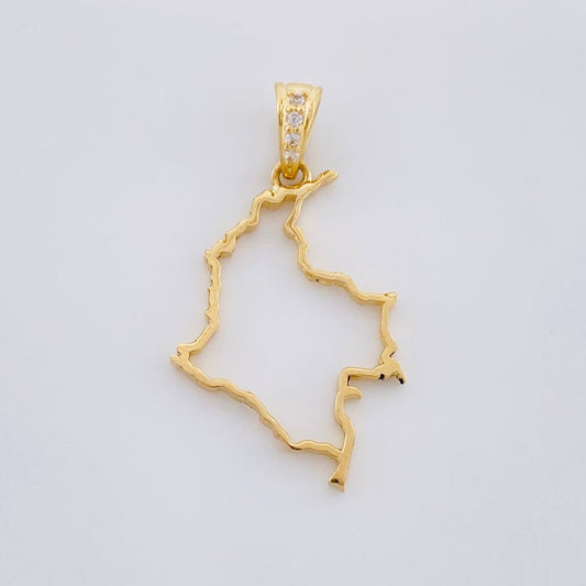 Dije Silueta mapa 0.95g / 2.7cm Oro Amarillo 18K
