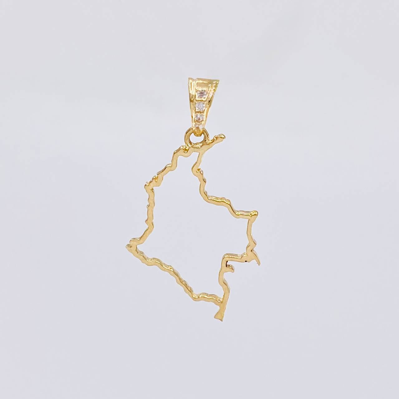 Dije Silueta mapa 0.95g / 2.7cm Oro Amarillo 18K
