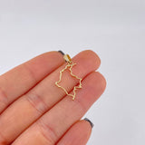 Dije Silueta mapa 0.95g / 2.7cm Oro Amarillo 18K