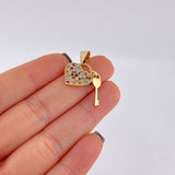Dije Candado corazon 2.3g / 2.2cm Oro Amarillo 18K