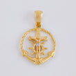 Dije Cruz cristo marinero 2.85g / 2.8cm Tres Oros 18K