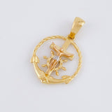 Dije Cruz cristo marinero 2.85g / 2.8cm Tres Oros 18K
