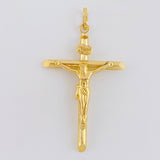 Dije Cruz Cristo Puntas Planas 2.55 g / 5.7 cm Oro Amarillo 18K