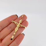 Dije Cruz Cristo Puntas Planas 2 g / 5.1 cm Oro Amarillo 18K