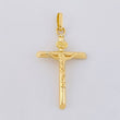 Dije Cruz Cristo Puntas Planas 1.3 g / 4 cm Oro Amarillo 18K