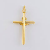Dije Cruz Cristo Puntas Planas 1.25 g / 4 cm Oro Amarillo 18K