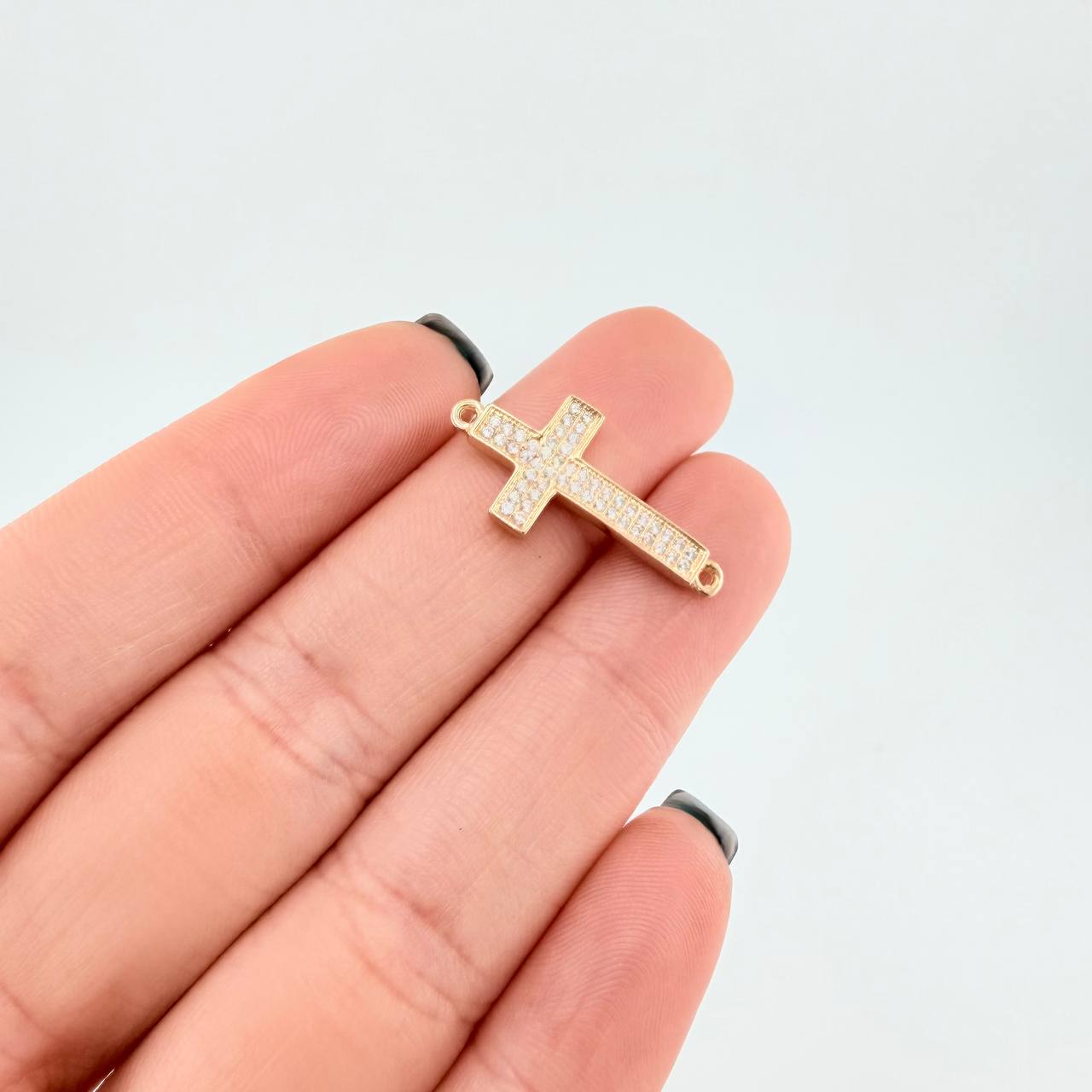Herraje Cruz Basteada 1.7g / 2.5cm Oro Amarillo 18K