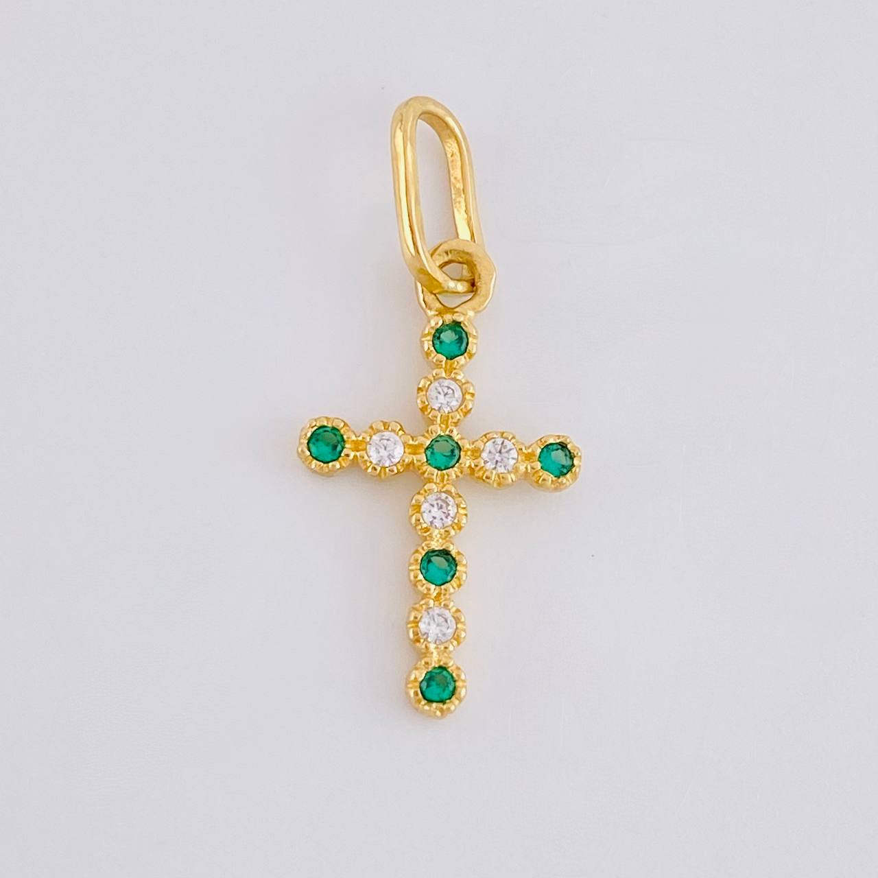 Dije Cruz Burbuja Tupida 0.65g / 2cm Oro Amarillo 18K