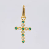 Dije Cruz Burbuja Tupida 0.65g / 2cm Oro Amarillo 18K