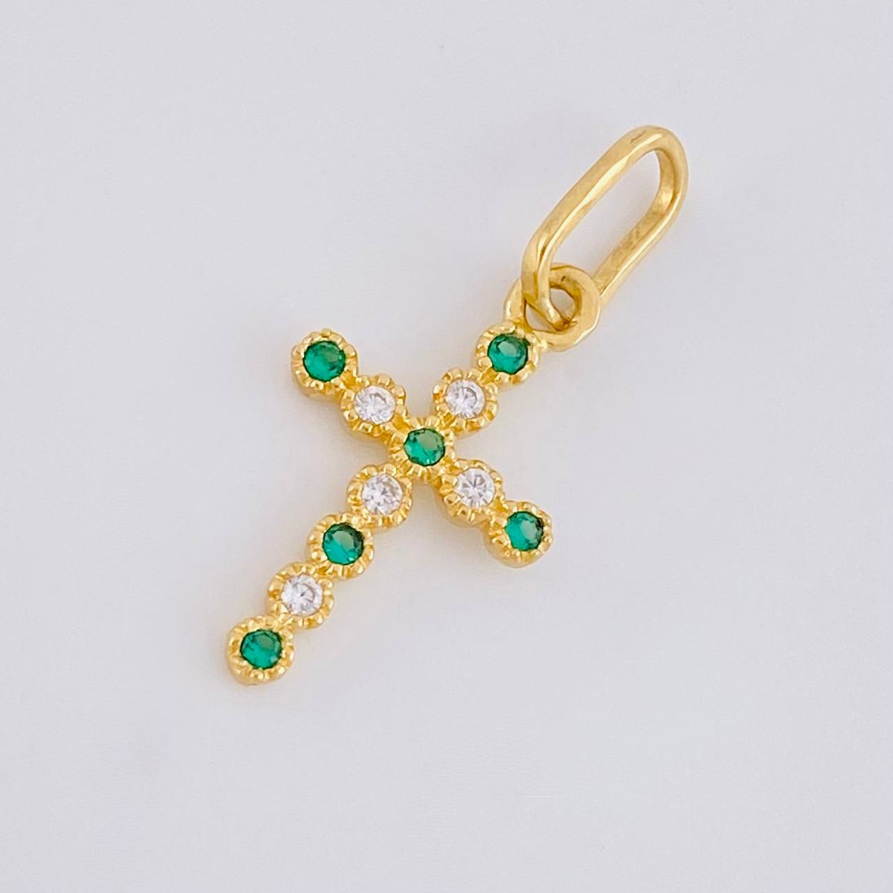 Dije Cruz Burbuja Tupida 0.65g / 2cm Oro Amarillo 18K