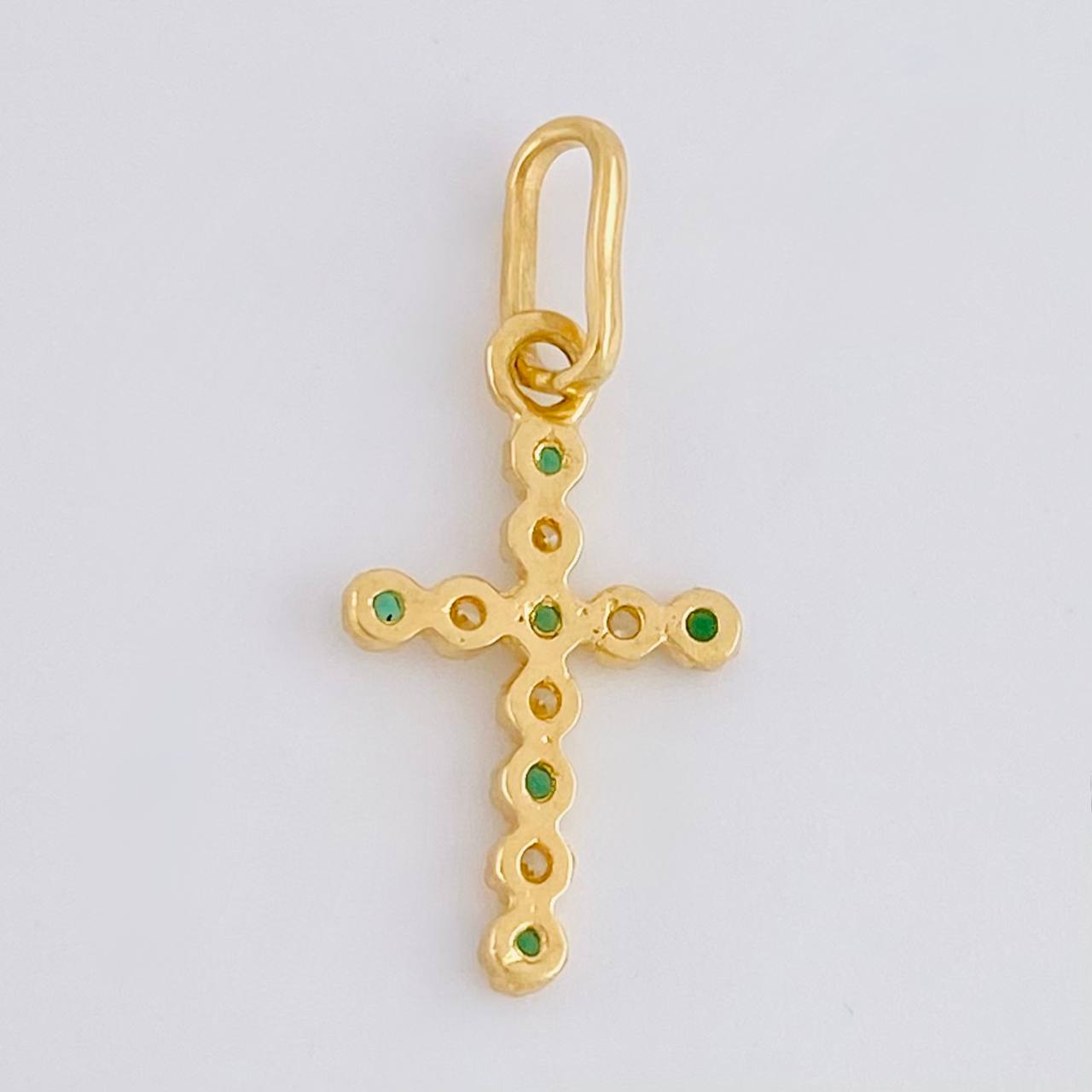 Dije Cruz Burbuja Tupida 0.65g / 2cm Oro Amarillo 18K