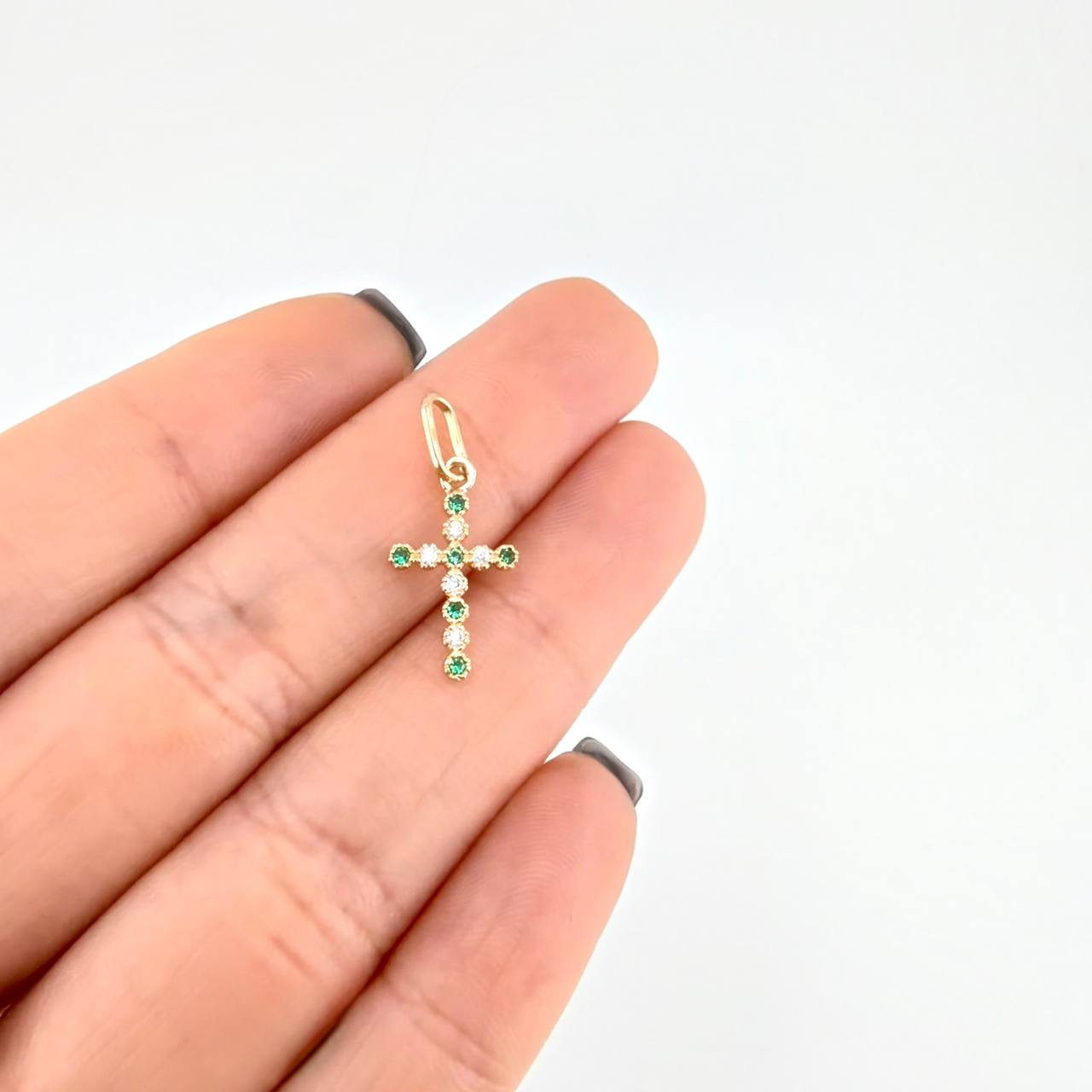 Dije Cruz Burbuja Tupida 0.65g / 2cm Oro Amarillo 18K