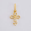 Dije Cruz Puntas Flechas 0.7g / 1.7cm Oro Amarillo 18K