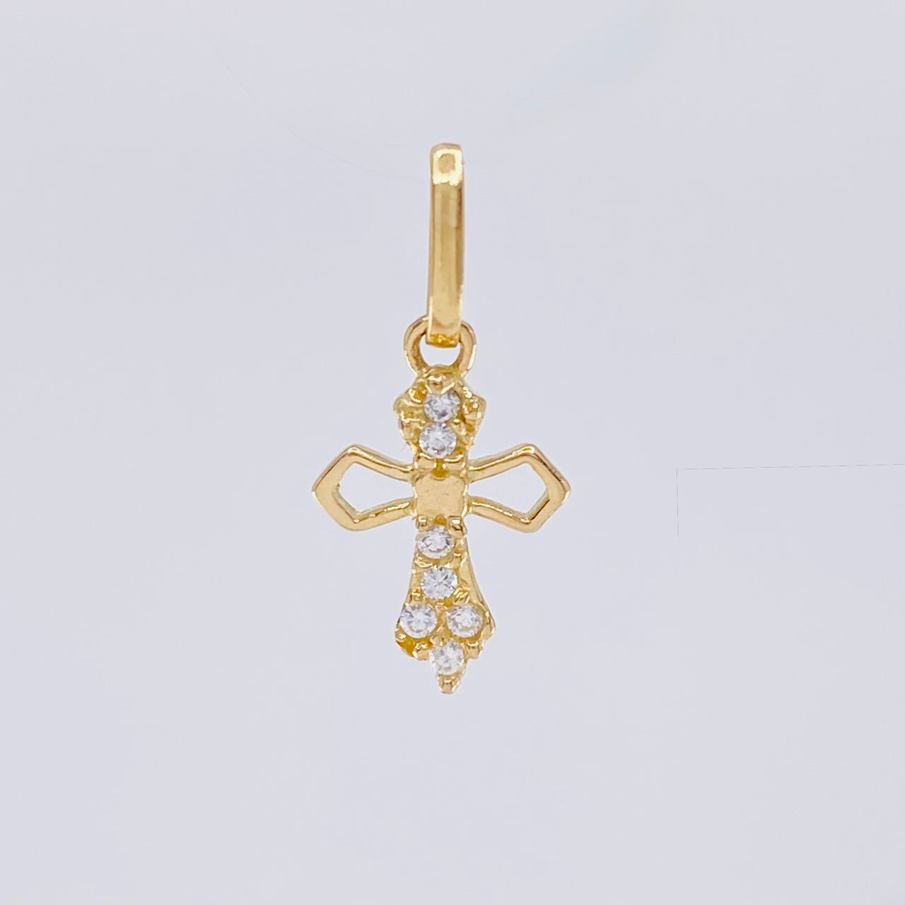 Dije Cruz Puntas Flechas 0.75g / 1.7cm Oro Amarillo 18K