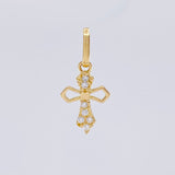 Dije Cruz Puntas Flechas 0.7g / 1.7cm Oro Amarillo 18K