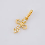 Dije Cruz Puntas Flechas 0.7g / 1.7cm Oro Amarillo 18K