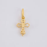 Dije Cruz Puntas Flechas 0.7g / 1.7cm Oro Amarillo 18K