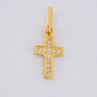 Dije Cruz Basteada 0.6g / 1.8cm Oro Amarillo 18K