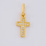 Dije Cruz Basteada 0.6g / 1.8cm Oro Amarillo 18K