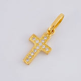 Dije Cruz Basteada 0.6g / 1.8cm Oro Amarillo 18K