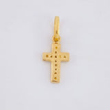 Dije Cruz Basteada 0.6g / 1.8cm Oro Amarillo 18K