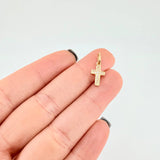 Dije Cruz Basteada 0.6g / 1.8cm Oro Amarillo 18K