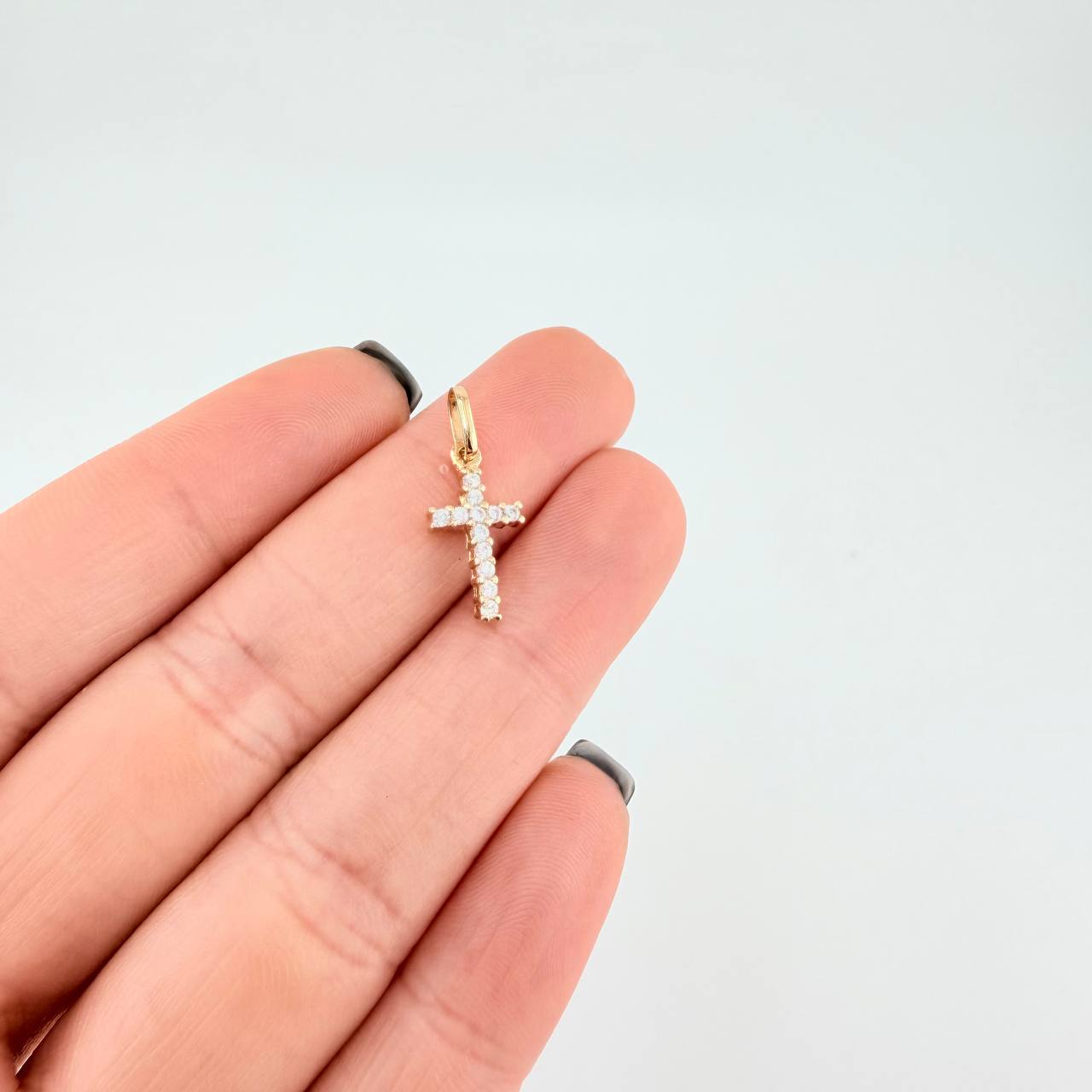 Dije Cruz Tupida 0.8g / 2cm Oro Amarillo 18K