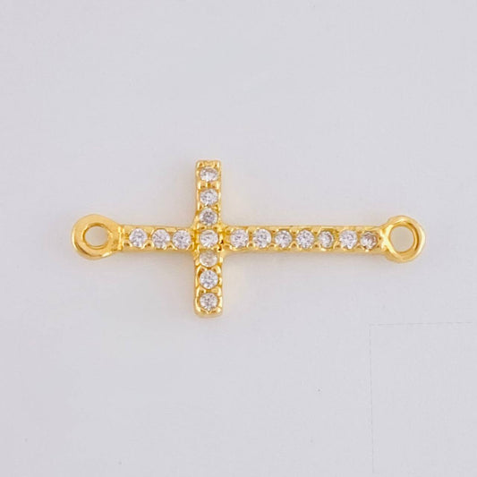 Herraje Cruz Tupida 0.6g / 2.1cm Oro Amarillo 18K