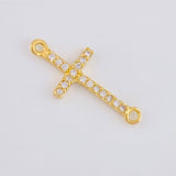 Herraje Cruz Tupida 0.8g / 2cm Oro Amarillo 18K