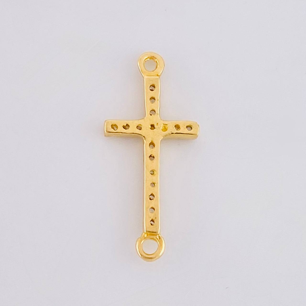 Herraje Cruz Tupida 0.6g / 2.1cm Oro Amarillo 18K