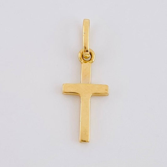 Dije Cruz Lisa 0.8g / 2cm Oro Amarillo 18K