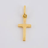 Dije Cruz Lisa 0.8g / 2cm Oro Amarillo 18K