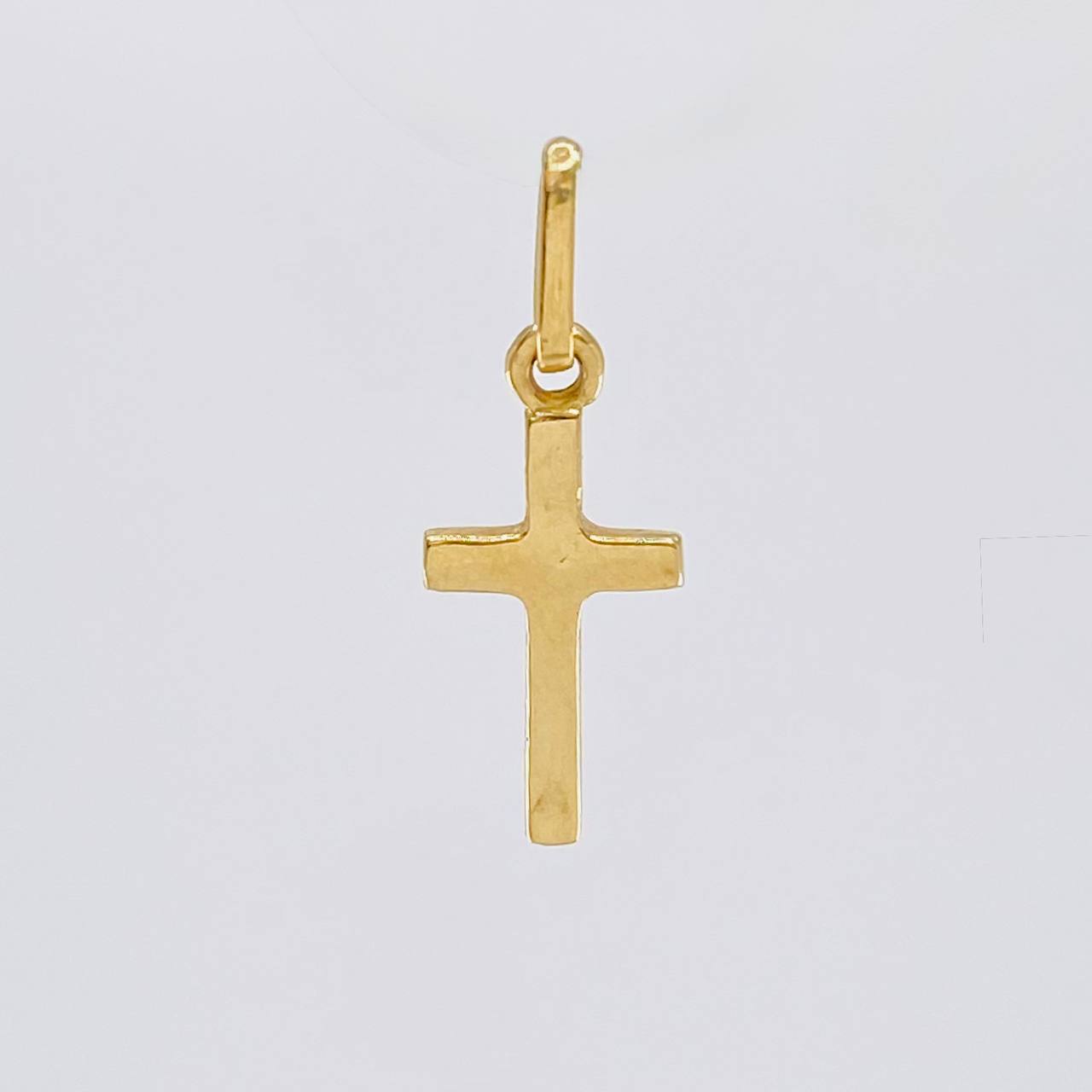 Dije Cruz Lisa 0.8g / 2cm Oro Amarillo 18K