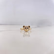 Anillo Rostro Oso 2gr / T6 / Circones Blancos Negros Oro Amarillo 18K &
