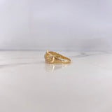Anillo Liston Cruzado 2.65gr / T6 3/4 / Circones Blancos Oro Amarillo 18K $