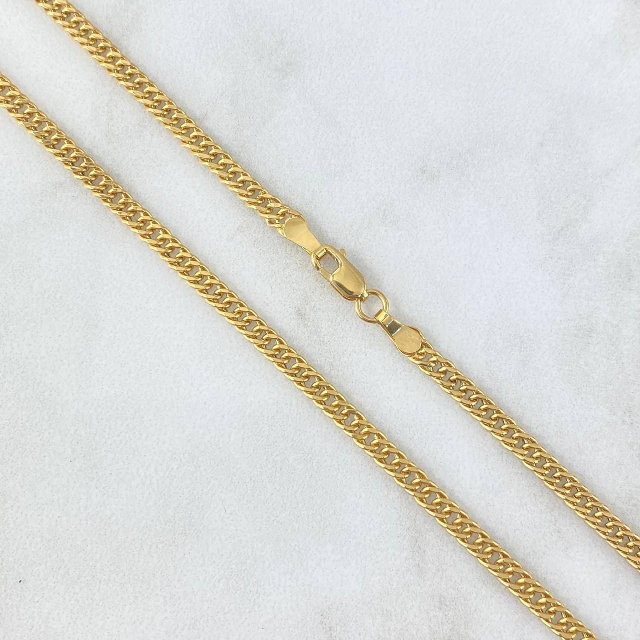 Cadena Cubana Recticulada 7.1gr / 60cm-2.9mm Oro Amarillo +3 18K *