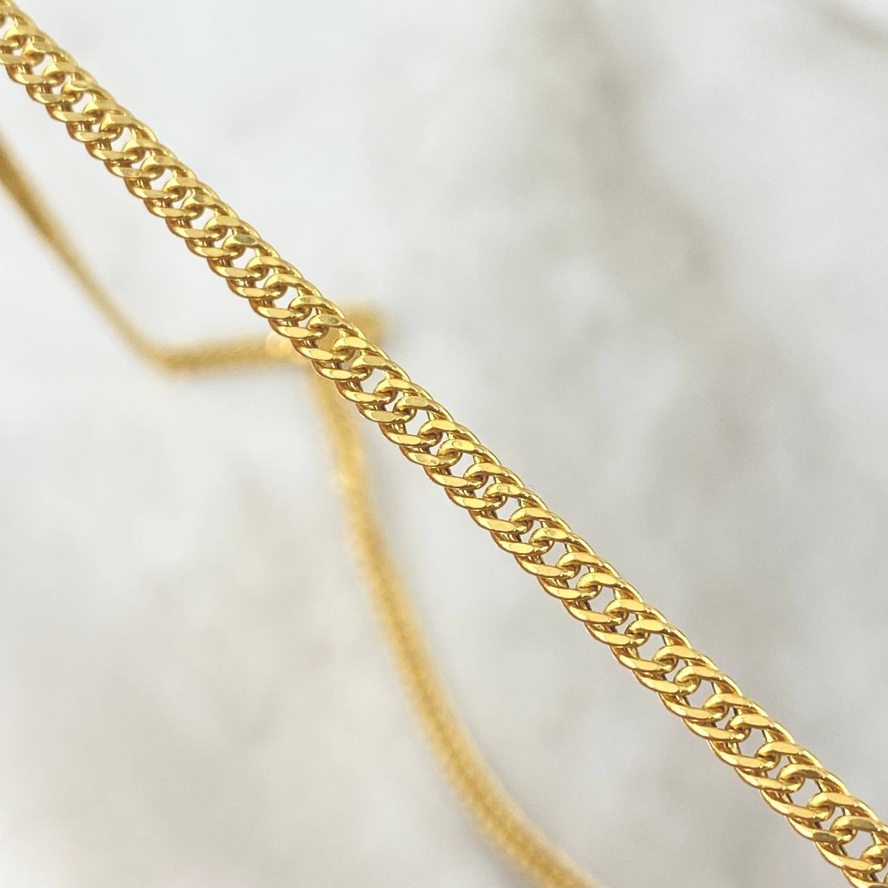 Cadena Cubana Recticulada 7.1gr / 60cm-2.9mm Oro Amarillo +3 18K *