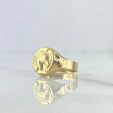 Anillo Sello Herradura 1.2gr / T4 1/2 / Oro Amarillo 18K *