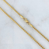 Cadena Veneciana Redonda 4.55gr / 45cm / 1.6mm Diamantada Oro Amarillo +3 18K