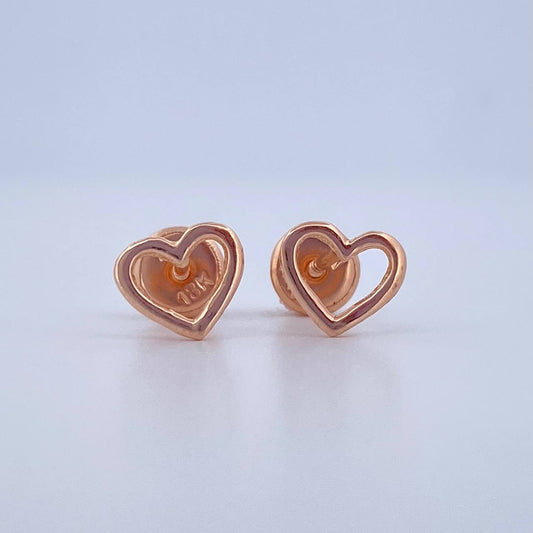 Topos Silueta Corazon 0.7gr / Oro 18K $