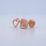 Topos Silueta Corazon 0.7gr / Oro 18K $