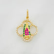 Dije Virgen Guadalupe Flor 2g / 2.3cm Oro Amarillo 18K