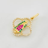 Dije Virgen Guadalupe Flor 2g / 2.3cm Oro Amarillo 18K