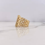 Anillo Rustico Maya 7gr / T7 1/2 / Circones Colores Oro Amarillo 18K &