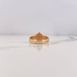 Anillo Correa Corona RX 3.4gr / T6 1/2 / Circones Blancos Dos Oros Blanco Rosa 18K &