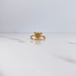 Anillo Oso 1.95gr / T6 / Circones Negros Blancos Oro Amarillo 18K &