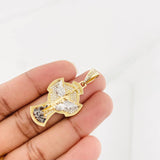 Dije Cruz San Miguel 7.2g / 4cm Tres Oros 18K