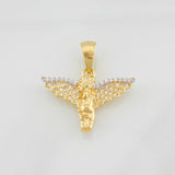 Dije Angel 2.9g / 2.5cm Dos Oros Amarillo Blanco 18K