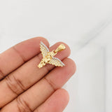 Dije Angel 2.9g / 2.5cm Dos Oros Amarillo Blanco 18K