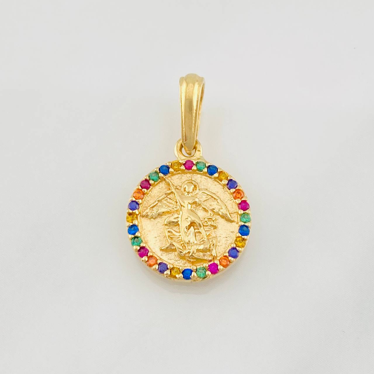 Dije Medalla San Miguel 1.55g / 2cm Oro Amarillo 18K